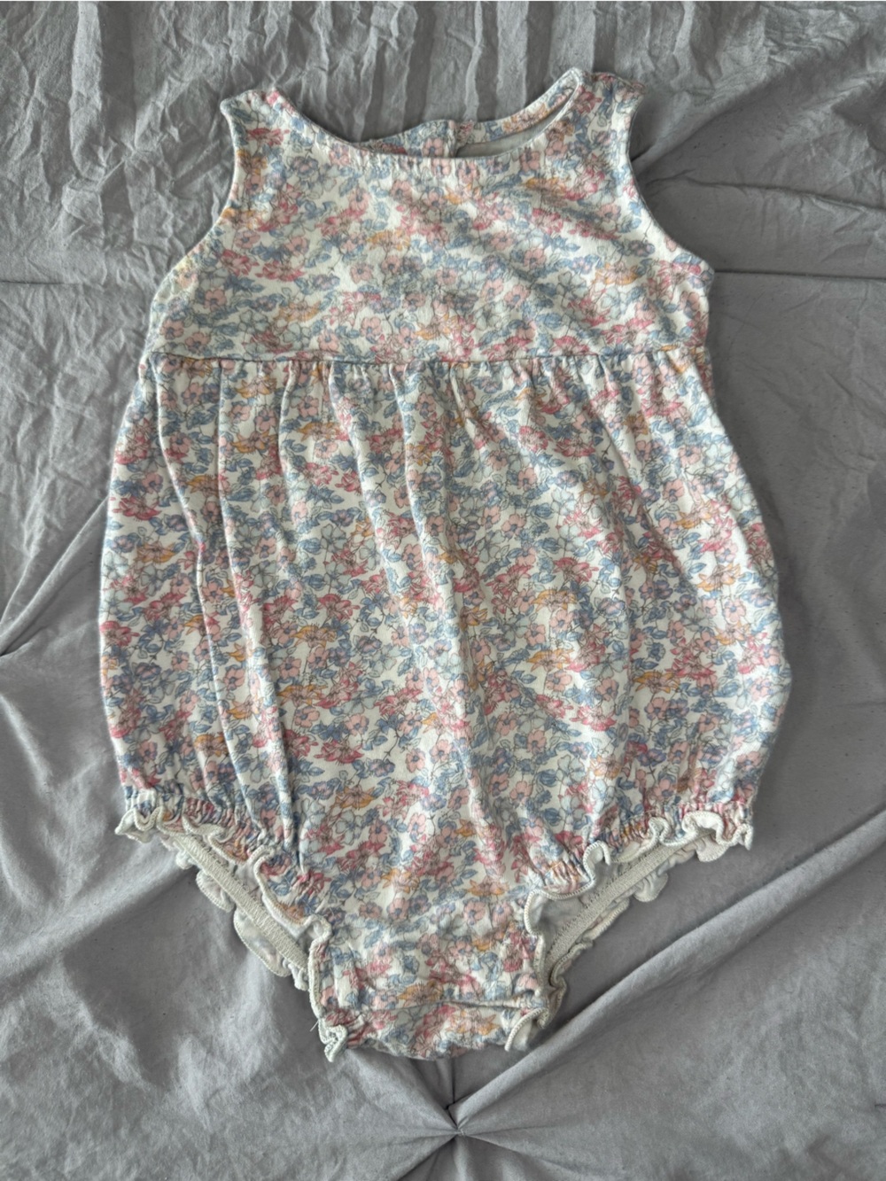 Old Navy Baby Girl Floral Bubble Romper